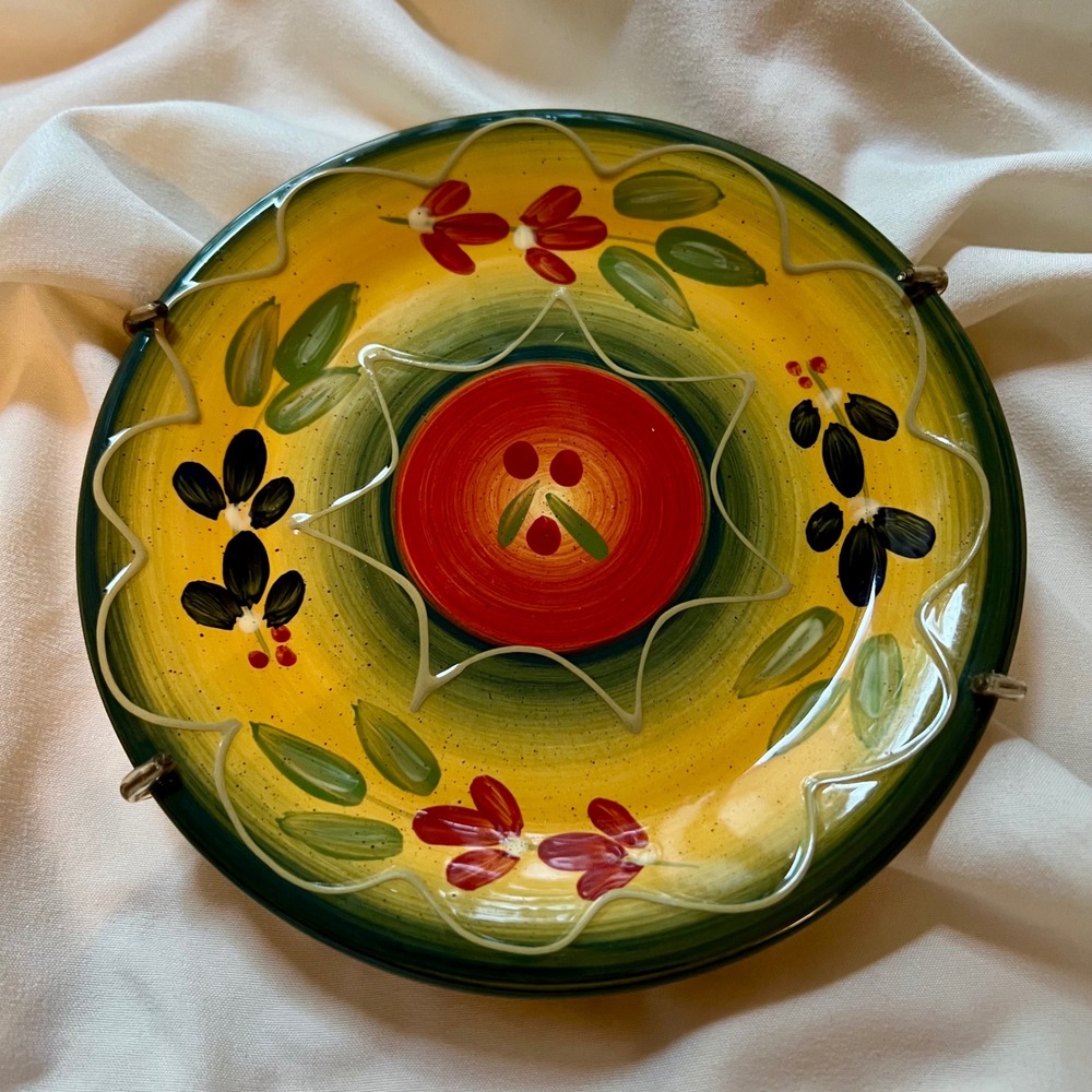 Tabletops Gallery La Province Hand Painted Ceramic 6in Plate Wall‎ Art Decor